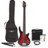 Chicago 5 String Trans Red Bass Guitar + 15W Amp Pack - Image 3