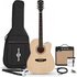 Dreadnought Cutaway Electro Acoustic Guitar Natural 15W Acoustic Amp & Accessory Pack - Image 3