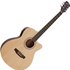 Single Cutaway Electro Acoustic Guitar Natural - Image 3