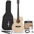 Single Cutaway Left Handed Electro Acoustic Guitar Natural 15W Acoustic Amp & Accessory Pack - Image 3