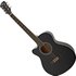 Single Cutaway Left Handed Acoustic Guitar Black - Image 3