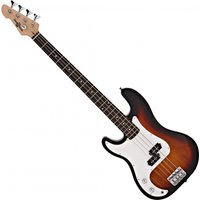 LA Left Handed Bass Guitar Sunburst