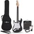3/4 LA Left Handed Electric Guitar Black 10W Guitar Amp & Accessory Pack - Image 3