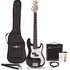 3/4 LA Bass Guitar Black 15W Bass Amp Pack - Image 3