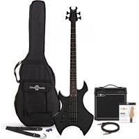 Harlem X Left Handed Bass Guitar + 15W Amp Pack Black - Image 1