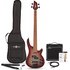 Chicago Select Bass Guitar + Amp Pack Reverse Red Burst - Image 3