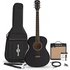 Student Left Handed Electro Acoustic Guitar + 15W Amp Pack Black - Image 3