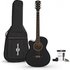 Single Cutaway Left Handed Acoustic Guitar Pack Black - Image 3