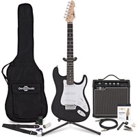LA Electric Guitar Black 15W Guitar Amp & Ultimate Accessory Pack