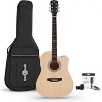 Dreadnought Cutaway Electro Acoustic Guitar & Accessory Pack Natural