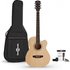 Single Cutaway Electro Acoustic Guitar & Accessory Pack Natural - Image 3