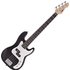 3/4 LA Bass Guitar Black - Image 3