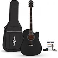 Dreadnought Cutaway Electro Acoustic Guitar & Accessory Pack Black