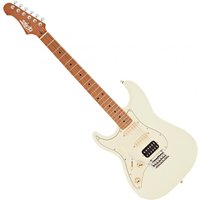 JET Guitars JS-400 HSS Roasted Maple Left Handed Olympic White