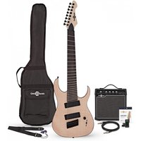Harlem S 8-String Fanned Fret Guitar + 15W Amp Pack Natural - Image 1
