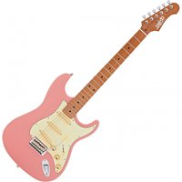 JET Guitars JS-300 Roasted Maple Burgundy Pink