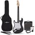 LA Left Handed Electric Guitar Black 10W Guitar Amp & Accessory Pack - Image 3