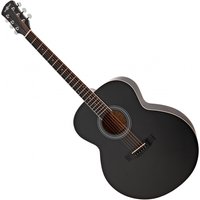Jumbo Left Handed Acoustic Guitar Black
