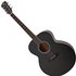 Jumbo Left Handed Acoustic Guitar Black - Image 3