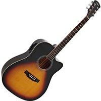 Dreadnought Cutaway Electro Acoustic Guitar Sunburst