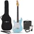 LA Select Left Handed Electric Guitar Blue Metallic 15W Guitar Amp & Accessory Pack - Image 3