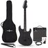 LA Select Modern Electric Guitar Blackout 15W Guitar Amp & Accessory Pack - Image 3