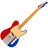 Fender Limited Edition Buck Owens Telecaster MN Red Silver and Blue Sparkle - Image 3