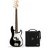 Squier Mini Precision Bass LRL Black & Eden Orbiter 8 Bass Combo Amp - Image 3