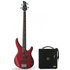 Yamaha TRBX174 Electric Bass Guitar Red Metallic & Eden Orbiter 8 Combo Amp - Image 3