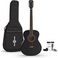 Student Left Handed Acoustic Guitar & Accessory Pack Black