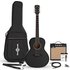 Parlour Electro Acoustic Guitar Black 15W Acoustic Amp & Accessory Pack - Image 3