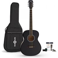 Student Left Handed Electro Acoustic Guitar & Accessory Pack Black