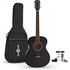 Student Left Handed Electro Acoustic Guitar & Accessory Pack Black - Image 3
