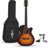 Single Cutaway Electro Acoustic Guitar & Accessory Pack Sunburst - Image 3