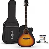Dreadnought Cutaway Electro Acoustic Guitar & Accessory Pack Sunburst