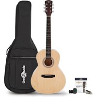 Parlour Left Handed Acoustic Guitar & Accessory Pack Natural
