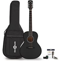 Parlour Left Handed Electro Acoustic Guitar & Accessory Pack Black
