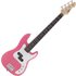 3/4 LA Bass Guitar Pink - Image 3