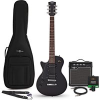 New Jersey Left Handed Electric Guitar Black 10W Guitar Amp & Accessory Pack