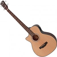 Electro Acoustic Left Handed Bass Guitar Natural