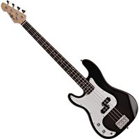 LA Left Handed Bass Guitar Black
