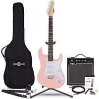 LA Electric Guitar Pink 15W Guitar Amp & Ultimate Accessory Pack