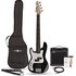 3/4 Left Handed LA Bass Guitar Black 15W Bass Amp Pack - Image 3