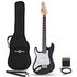 3/4 LA Left Handed Electric Guitar Black Mini Guitar Amp Pack - Image 3