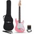 3/4 LA Electric Guitar Pink Mini Guitar Amp Pack - Image 3
