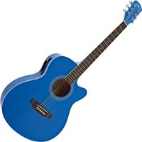 Single Cutaway Electro Acoustic Guitar Blue