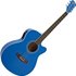 Single Cutaway Electro Acoustic Guitar Blue - Image 3