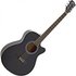 Single Cutaway Acoustic Guitar Black - Image 3