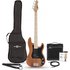 LA Select Bass Guitar Natural 15W Bass Amp Pack - Image 3