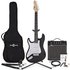 LA Left Handed Electric Guitar Black 15W Guitar Amp & Ultimate Accessory Pack - Image 3